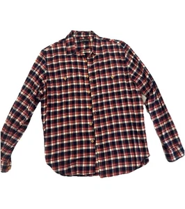 J Crew & Goodfellow & Co Flanell (2), LARGE schwarz/weiß & blau/rot/weiß, GUT  - Bild 1 von 11