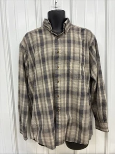 Sir Pendleton Shirt Mens Large Long Gray Plaid Pure Virgin Wool Multicolors VTG - Picture 1 of 6