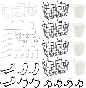 1/4 Inch Peg Board Hooks for Hanging Tools, 37 Piece Pegboard Hooks Assortment w - Picture 1 of 9