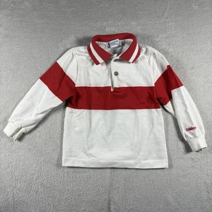 Vintage OshKosh BGosh Red Striped Long Sleeve Shirt Toddler 24M made In USA #2B - Picture 1 of 11