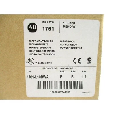 AB 1761-L10BWA MICROLOGIX 1000 Controller 1761L10BWA EXPRESS  US Free Tax - Image 1 of 4