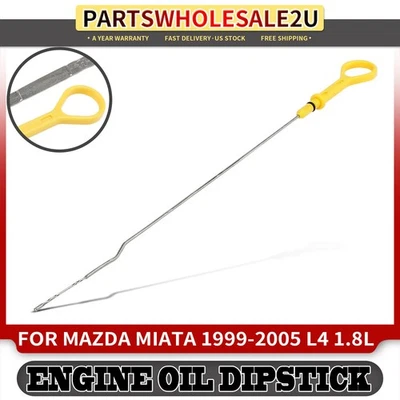 Engine Oil Dipstick with Seal for Mazda Miata 1999-2005 L4 1.8L Yellow Handle - Image 1 of 4