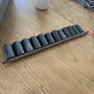 Snap-on™ 1/2" drive 15 thru 25 27 mm 6pt SEMIDEEP Impact Socket SET 312IMMS - Foto 1 di 14