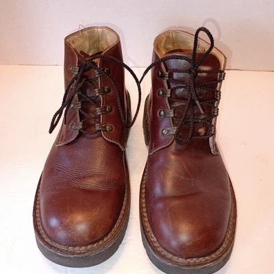 J. Crew ботильоны Оксфорд мужчин 8 темно коричневый кожаный сделано в Италии 47700 - Изображение 1 из 4