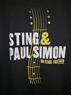 Sting & Paul Simon On Stage Together 2014 Tour Xl Mens Black Graphic Logo Tshirt - Image 1 of 4