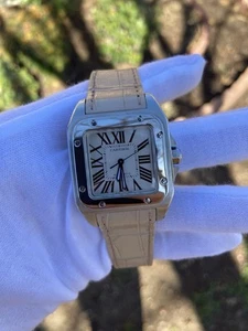 2015 Cartier Santos 100 W20106X8/ 2878 Full Set Box/Papers - Picture 1 of 7