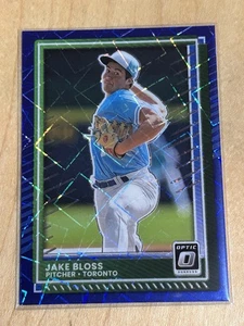 2025 Donruss Panini Optic Jake Bloss Blue Velocity Prizm Toronto Blue Jays #96 - Foto 1 di 2