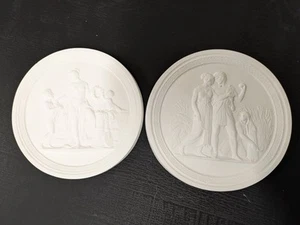 Royal Copenhagen Biskuit Enert Plakette 2er Set - Bild 1 von 7