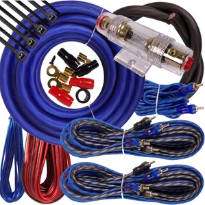 Kit Cablaggio Installazione Amplificatore Completo 5 Canali 2000W 4 Gauge Amp Pk2 4G - Foto 1 di 9