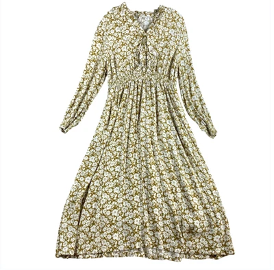 Boden Maxi Dress Sz 16/18 Floral Elegant Bloom Modest Long Sleeve Cottage - Image 1 of 4