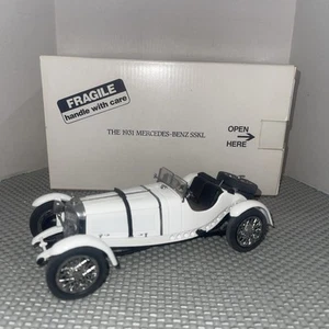 Vintage Danbury Mint Diecast 1/24 White 1931 Mercedes-Benz SSKL Model Car* - Picture 1 of 10