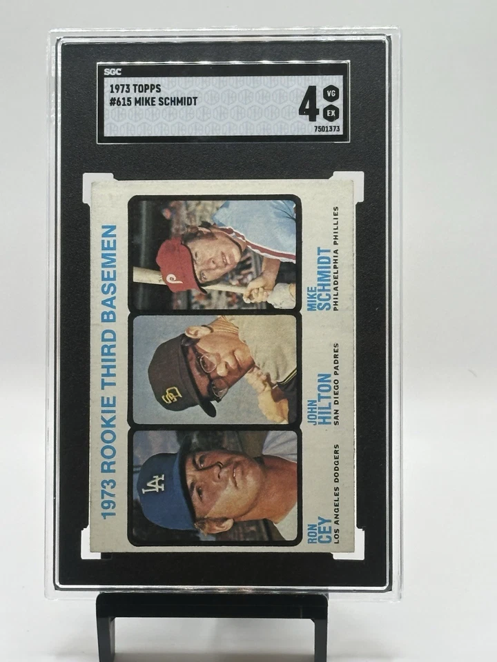1973 Topps #615 Mike Schmidt novato SGC 4 en muy buen estado-ex radiocontrol Phillies Cey Hilton Salón de la fama Foto 1 de 2