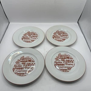 Aprikose exklusives Design von Statford Co Obst Porzellan Dessertteller 4er Set - Bild 1 von 2