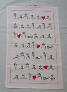 FRÖSCHE Geschirrtuch 45 x 70 cm Küche Geschirrhandtuch Tiere Herz Liebe viele - Bild 1 von 2