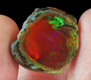 13.5Ct Ethiopian Black Opal Facet Rough Specimen YQO5944 - Picture 1 of 3