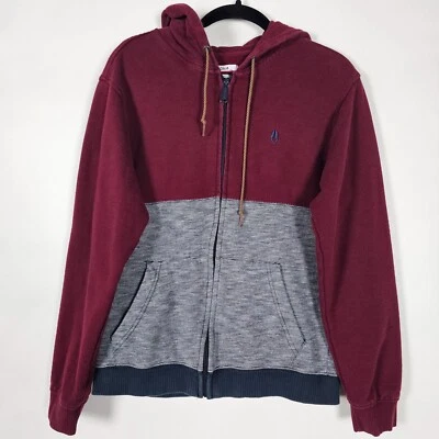 Nixon Distressed 男式小号长袖全拉链连帽衫 — 第 1/4 张图片