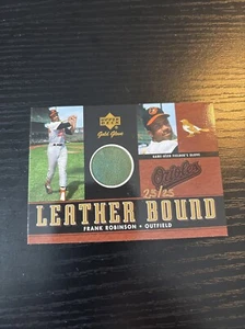 Guante dorado Upper Deck 2001 encuadernado en cuero dorado #LBFR Frank Robinson #'d 25 de 25 - Imagen 1 de 2
