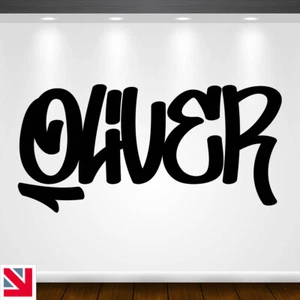 Personalised GRAFFITI Custom Name Boys Kids Wall Art Decal Sticker Vinyl - Picture 1 of 12