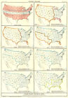 USA HISTORICAL.Original grants. In 1776 1790 1810 1830 1840 1850 1860 1898 map