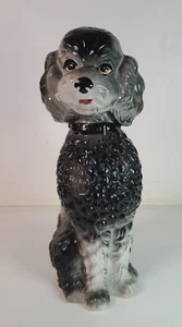 Caniche sentado gris 10,5 pulgadas Japón vintage cerámica H551-77 - Imagen 1 de 10