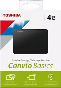 Toshiba Canvio Disco Hard Esterno Portatile USB 3.0 per PC, Xbox, PS4 1TB/2TB/4TB - Foto 1 di 11
