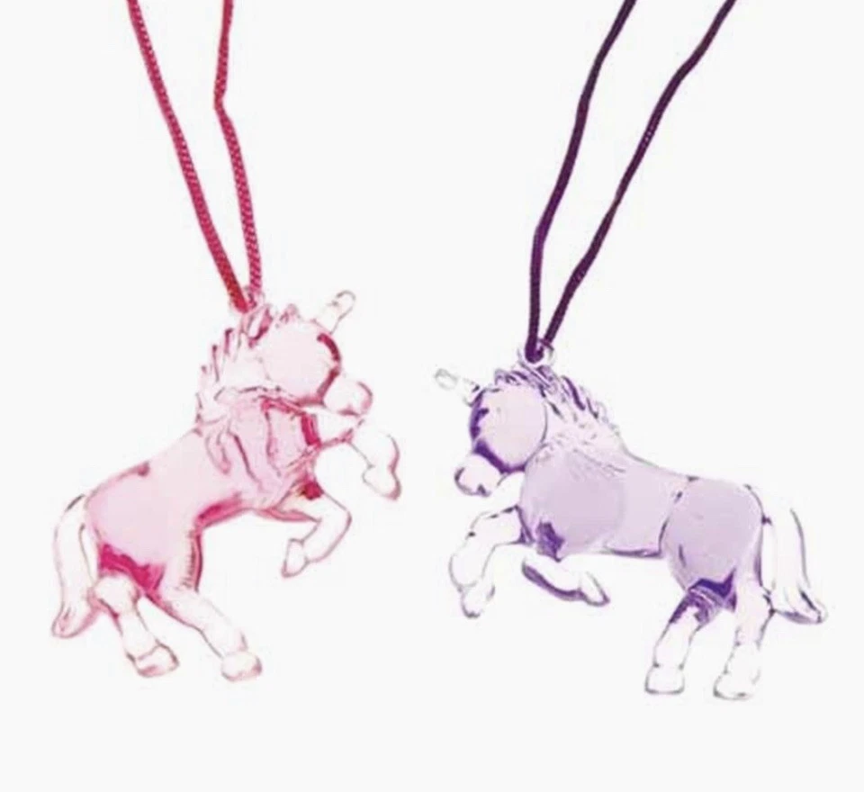 U.S. Toy JA743 Unicornio Collares 2 Unidades - I Púrpura/1 Rosa Collar Favor Fiesta Foto 1 de 1