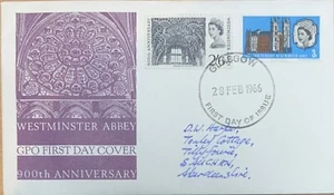 GB FDC 1966 ABADÍA DE WESTMINSTER. CUBIERTA FÓSFORO - Imagen 1 de 1