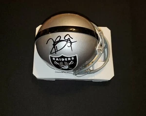 Oakland Raiders Tim Brown Signed Mini Helmet COA  - Picture 1 of 1
