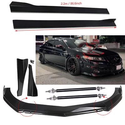Front Bumper Lip Spoiler Splitter Body Kit/Side Skirt /Rear For Acura TL TLX ILX Foto 1 de 4