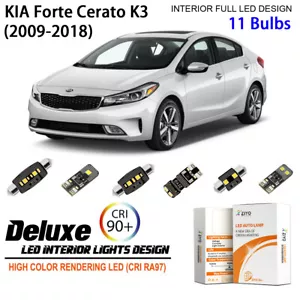 11 Bulb Interior LED Light Kit White Dome Light for 2009-2018 Kia Forte / Cerato - Picture 1 of 9