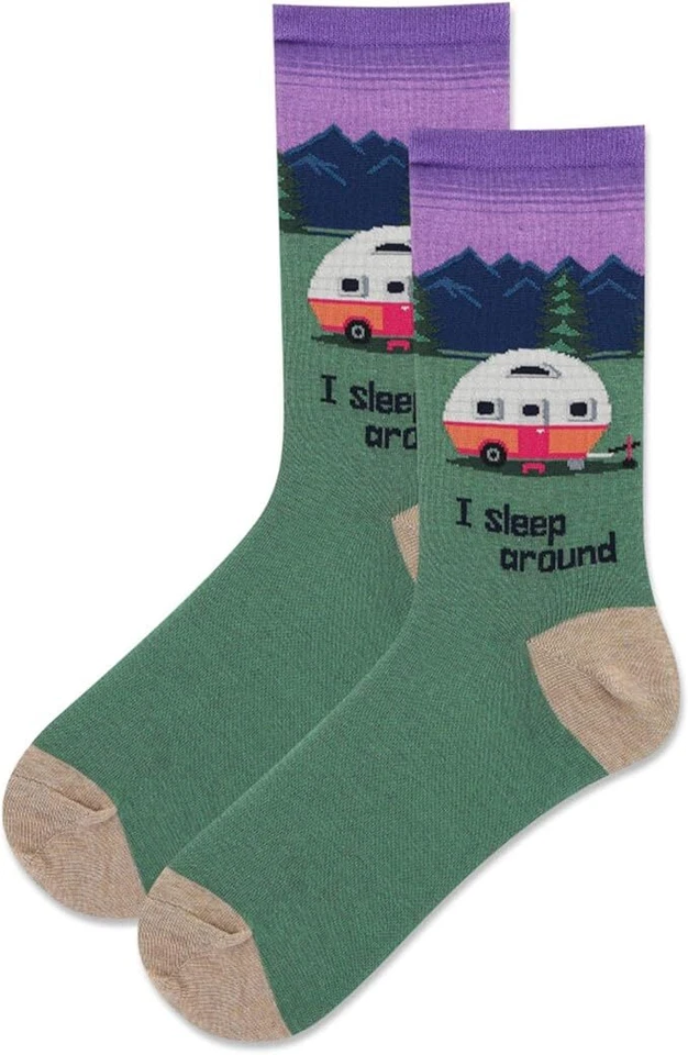 Hotsox Mujer I Sleep Around Calcetines 1 Par, Púrpura, Zapato Mujer 9-11 Foto 1 de 1