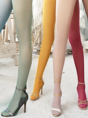 Strumpfhose elegant besticktem Oberteil Omsa Velour 15 Den  aus Mikrofaser Neu - Bild 1 von 4