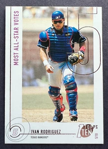 Topps #106 Topps Ten 2002 Iván Rodríguez 5/10 casi nuevo o mejor - Imagen 1 de 2
