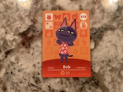 BOB 018 Animal Crossing Amiibo autêntico Nintendo cartão perfeito da série 1 - Imagem 1 de 2
