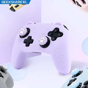 GeekShare Purple Cat Paw Controller Skin Grips Set for NSPro-Anti-Slip Silicone  - Picture 1 of 8