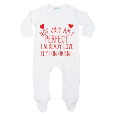 Leyton Orient Not only am I perfect Romper Sleepsuit Bodysuit Football Fan Gift