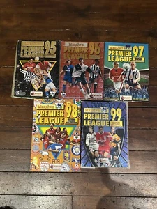 Merlin premier league sticker albums 1995, 1996, 1997, 1998, 1999 - Picture 1 of 20