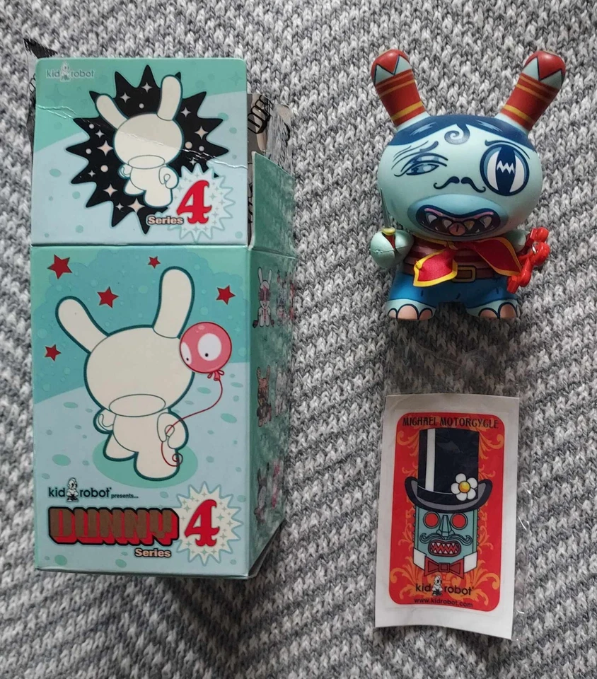 Michael Motorcycle Kidrobot Dunny Series 4 pirate Art Toy 2007 1/24 - Image 1 of 1
