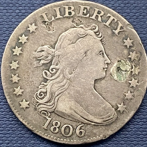 1806 Draped Bust Quarter 25c Better Grade F - VF Details #54517 Cover