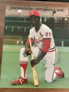 De colección 9 de septiembre de 1979 Lou Brock Day Program St. Louis Cardinals - Imagen 1 de 4