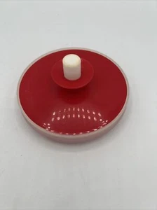 Vintage Tupperware 1 Quart Pitcher White Red Lid 875-15 Push Button Replacement - Picture 1 of 3