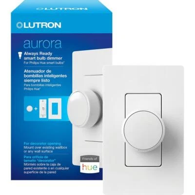Interruptor atenuador de bombilla inteligente Aurora para interruptores de paleta, para Philips Hue Smart blanco Foto 1 de 4