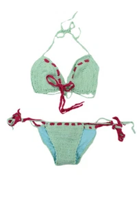 On Trend for Less gehäkelter Damen-Bikini voll gefüttert neuwertig grün - Bild 1 von 1