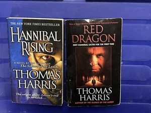 RED DRAGON & HANNIBAL RISING BY THOMAS HARRIS PAPERBACK BOOKS - Picture 1 of 3