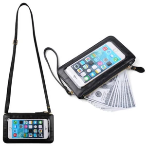 Small Phone Leather Crossbody Bag Pouch Clutch For Motorola Moto G Power 5G 2024 - Picture 1 of 10