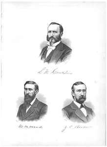 CONKLIN/MEAD/BRODNICK.VTG 1879 NY COUNTIES 11,7" x 3 LITHO PORTRAITS PRINTS*am - Bild 1 von 1
