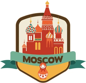 Moscow Russia World City Travel Label Badge Car Bumper Sticker Decal 5" x 5" - Picture 1 of 1