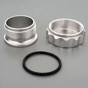 1" Oil Fuel Water Tank Reservoir Cap Weld On Filler Neck Aluminium Alloy Silver - Imagen 1 de 4
