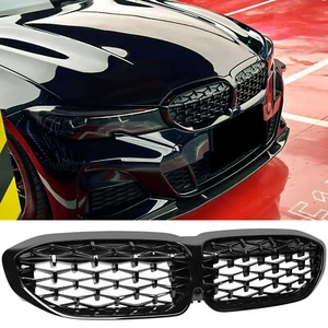 Nieren Grill Kühlergrill Diamand Stil passend für BMW 3er G20 G21 glanzschwarz - Bild 1 von 2