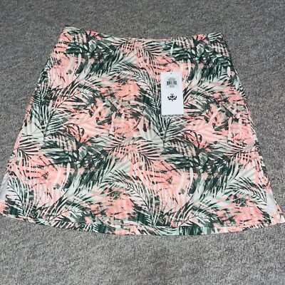 NUEVO CON ETIQUETAS Dama Hagen Golf Para Mujer 6 Atléticas Rosa Palmas Preppy Skort Ranuras Línea A B5 Foto 1 de 4